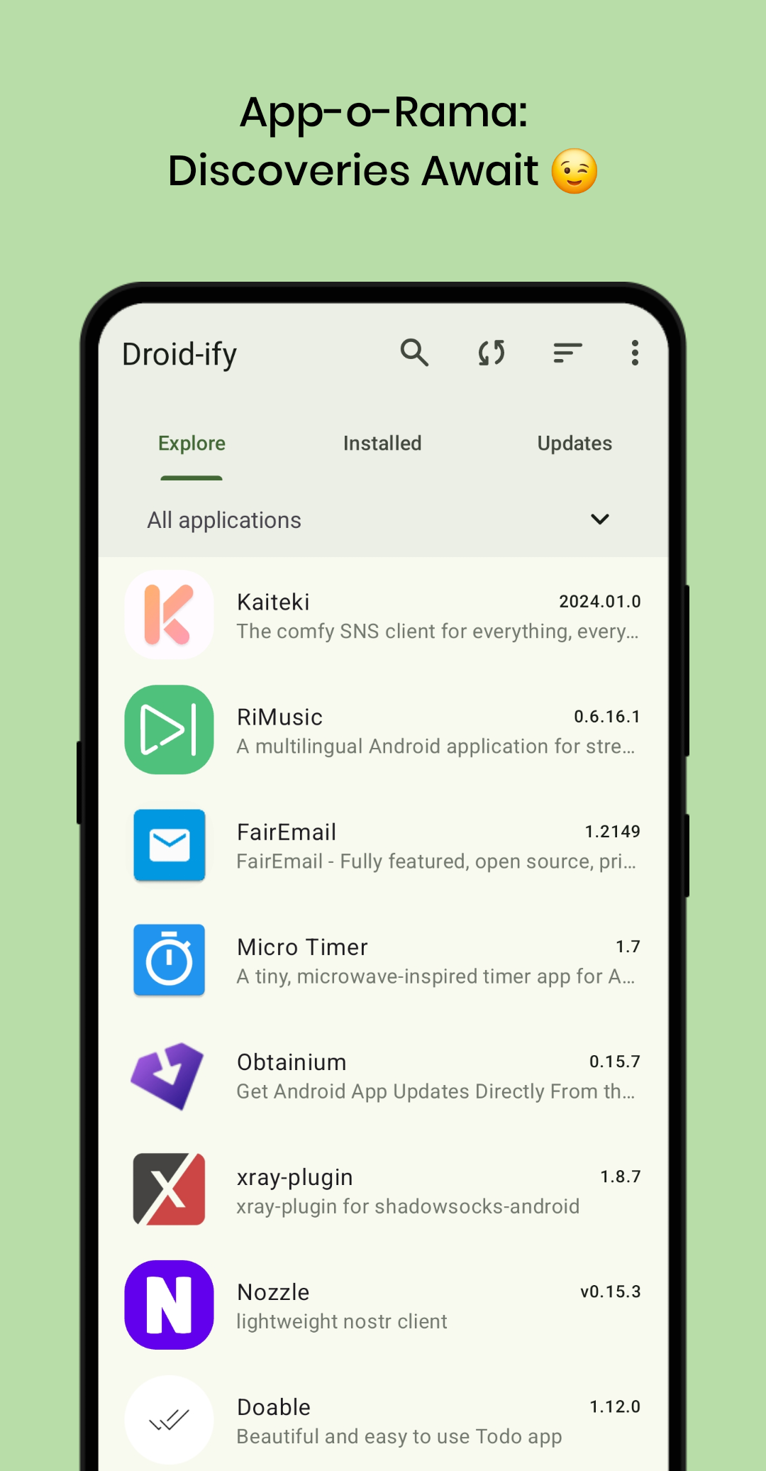 Droid-ify Screenshot 1